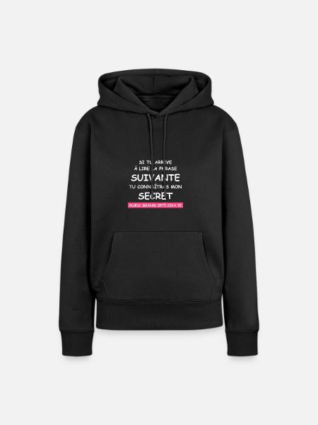 je vais être grande soeur - Sweat à capuche Premium bio Femme - noir