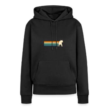 Büffel Rind Ochsen - Frauen Premium Bio Hoodie - Schwarz - Vorne - Julia (174cm)