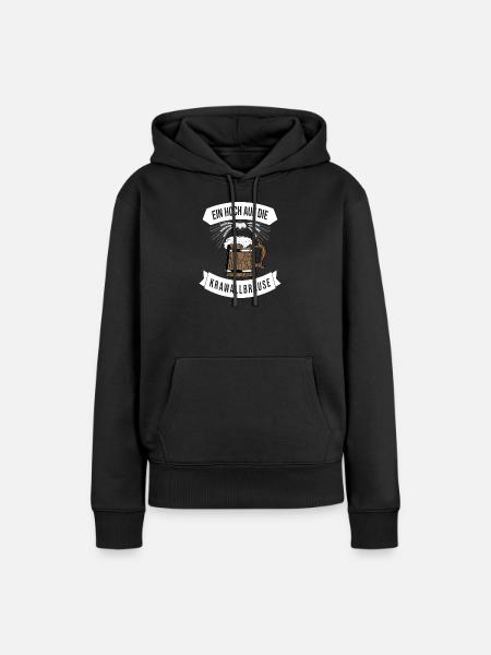Kraftvolles Biergarten-Design mit Spruch - Frauen Premium Bio Hoodie - Schwarz