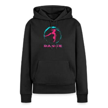 Dance - Frauen Premium Bio Hoodie - Schwarz - Vorne - Julia (174cm)