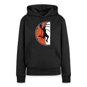 Basketball Basketballer - Frauen Premium Bio Hoodie - Schwarz - Vorne - Julia (174cm)
