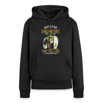 Nuklearingenieur für Kernkraftwerk und Kernenergie - Frauen Premium Bio Hoodie - Schwarz - Vorne - Julia (174cm)