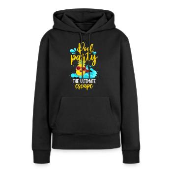 Swmming Pool Pool Party Party Time Cool - Sweat à capuche Premium bio Femme - noir - Devant - Julia (174cm)
