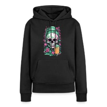 Gothic Skull Pastel Poison Halloween Design - Frauen Premium Bio Hoodie - Schwarz - Vorne - Julia (174cm)