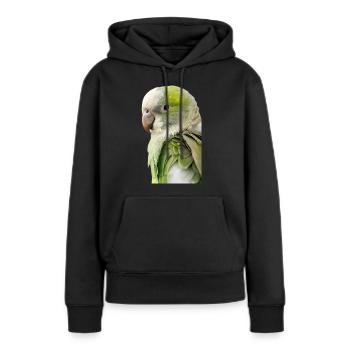 Conure veuve - Sweat à capuche Premium bio Femme - noir - Devant - Julia (174cm)