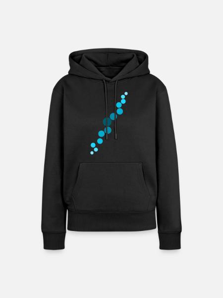 Blaue Blasen - Frauen Premium Bio Hoodie - Schwarz