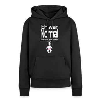Lustiger Spruch Mädchen Baby Grafik - Frauen Premium Bio Hoodie - Schwarz - Vorne - Julia (174cm)