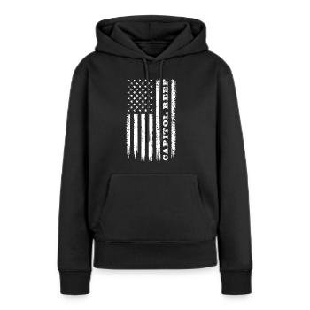 Drapeau USA Capitol Reef National Park Cadeau - Sweat à capuche Premium bio Femme - noir - Devant - Julia (174cm)