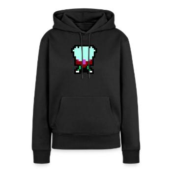 Oktopus - Frauen Premium Bio Hoodie - Schwarz - Vorne - Julia (174cm)