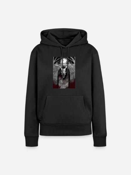 Kult des Waldes - Frauen Premium Bio Hoodie - Schwarz
