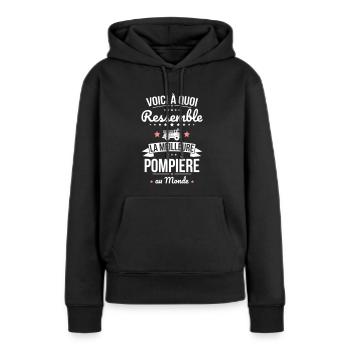 Voici à quoi ressemble la meilleure pompière - Sweat à capuche Premium bio Femme - noir - Devant - Julia (174cm)