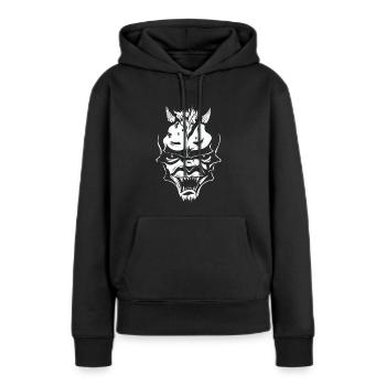 Diables - Sweat à capuche Premium bio Femme - noir - Devant - Julia (174cm)