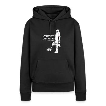 Sexy Schatzsucherin mit Metalldetektor - Frauen Premium Bio Hoodie - Schwarz - Vorne - Julia (174cm)