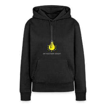 Menacées d'extinction - V2 - Sweat à capuche Premium bio Femme - noir - Devant - Julia (174cm)