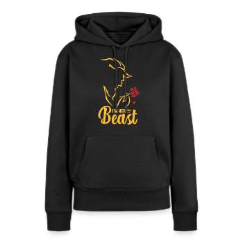 Her Beast - Frauen Premium Bio Hoodie - Schwarz - Vorne - Julia (174cm)