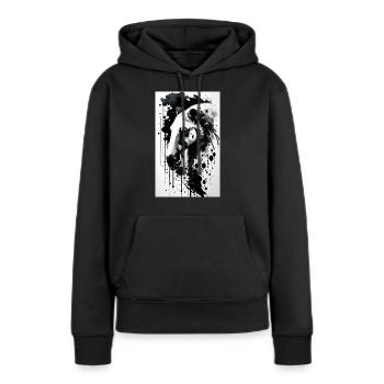 Adorable fourmilier - Sweat à capuche Premium bio Femme - noir - Devant - Julia (174cm)
