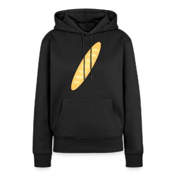 baguette - Sweat à capuche Premium bio Femme - noir - Devant - Julia (174cm)