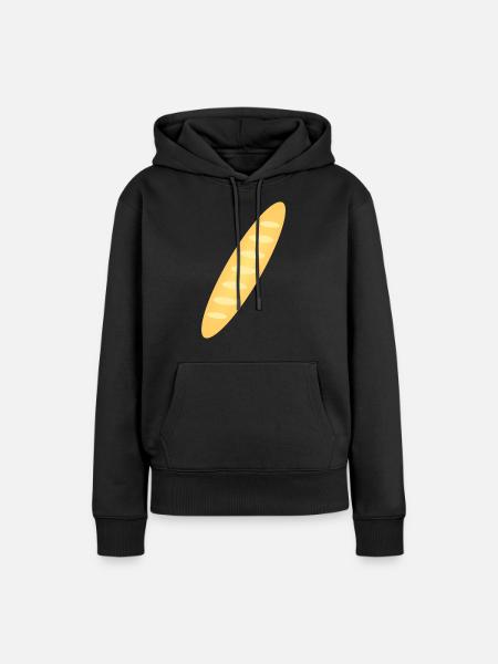 Baguette - Frauen Premium Bio Hoodie - Schwarz