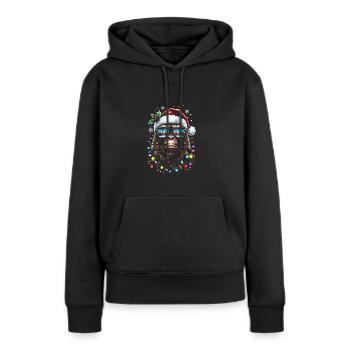 Sasquatch Santa - Frauen Premium Bio Hoodie - Schwarz - Vorne - Julia (174cm)