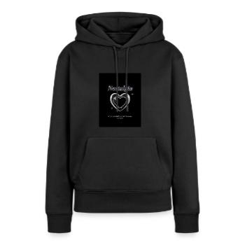 Black Modern Chrome Streetwear T Shirt - Sweat à capuche Premium bio Femme - noir - Devant - Julia (174cm)