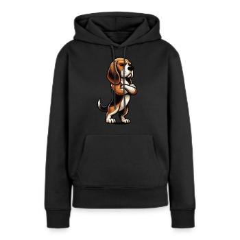 Beagle Beagle Propriétaire de Beagle Beagle Lover Beaglefan - Sweat à capuche Premium bio Femme - noir - Devant - Julia (174cm)