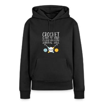 Haken - Vrouwen Premium Bio hoodie - zwart - Voor - Julia (174cm)