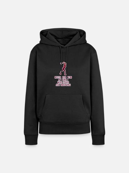 Axt werfen Axtwerfen - Frauen Premium Bio Hoodie - Schwarz