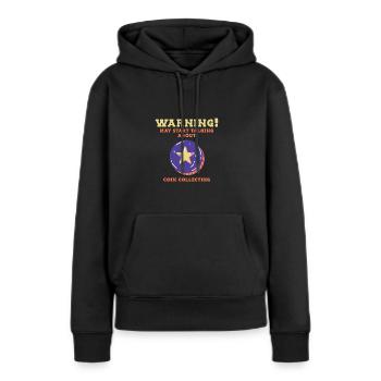 Pièces collecteurs de pièces Numismatique - Sweat à capuche Premium bio Femme - noir - Devant - Julia (174cm)