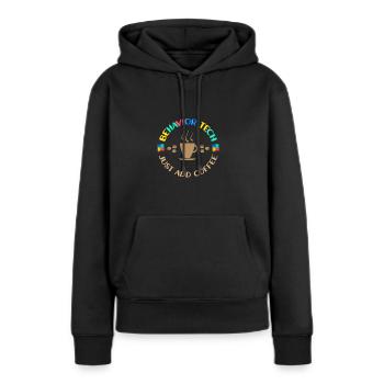 Thérapeute comportementaliste Thérapeute - Sweat à capuche Premium bio Femme - noir - Devant - Julia (174cm)