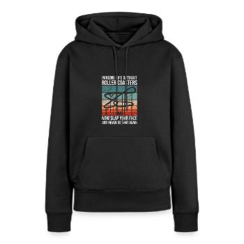 Roller Coaster Amusement Park Amusement Park - Women’s Premium Organic Hoodie - black - Front - Julia (174cm)