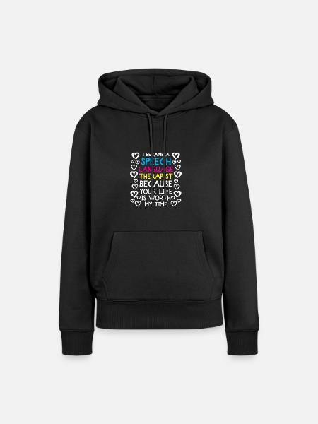 Logopäde Sprachtherapie Sprachtherapeut - Frauen Premium Bio Hoodie - Schwarz