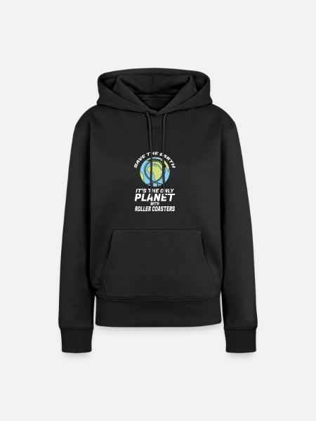 Achterbahn Freizeitpark Vergnügungspark - Frauen Premium Bio Hoodie - Schwarz