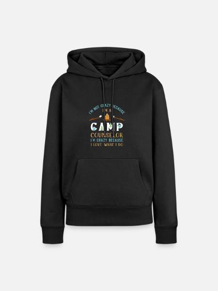 Zeltlager Leiter Sommercamp - Frauen Premium Bio Hoodie - Schwarz