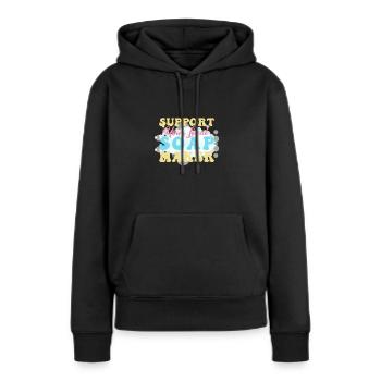 Seife Herstellen Handgemachte Seife - Frauen Premium Bio Hoodie - Schwarz - Vorne - Julia (174cm)