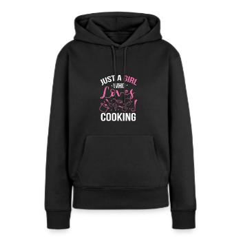Köchin Kochen Restaurant Kochkunst - Frauen Premium Bio Hoodie - Schwarz - Vorne - Julia (174cm)