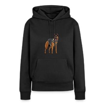Chien policier policier policier ou poison policier - Sweat à capuche Premium bio Femme - noir - Devant - Julia (174cm)