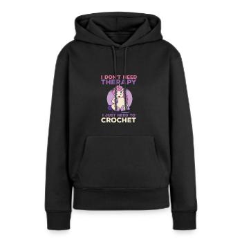 Ich brauche keine Therapie Ich brauche nur, um Ein - Frauen Premium Bio Hoodie - Schwarz - Vorne - Julia (174cm)