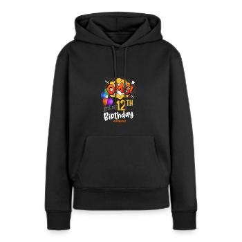Omg es ist mein 12. Bday Boy 12 Jahre alt Bday - Frauen Premium Bio Hoodie - Schwarz - Vorne - Julia (174cm)