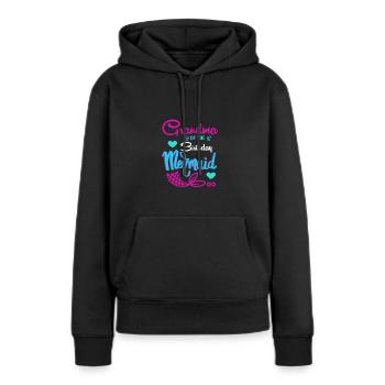 Lustige Oma der Bday Mermaid Oma - Frauen Premium Bio Hoodie - Schwarz - Vorne - Julia (174cm)