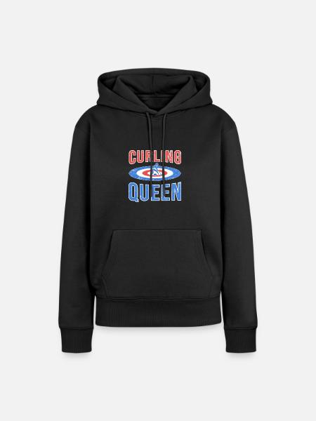 Curling - Frauen Premium Bio Hoodie - Schwarz