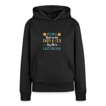 Pfannkuchen - Frauen Premium Bio Hoodie - Schwarz - Vorne - Julia (174cm)