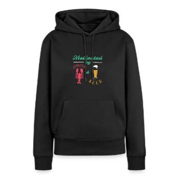 Langusten Languste - Frauen Premium Bio Hoodie - Schwarz - Vorne - Julia (174cm)