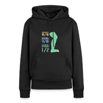 Accès en fauteuil roulant - Sweat à capuche Premium bio Femme - noir - Devant - Julia (174cm)