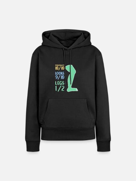 Rollstuhl Rollstuhlfahrer - Frauen Premium Bio Hoodie - Schwarz