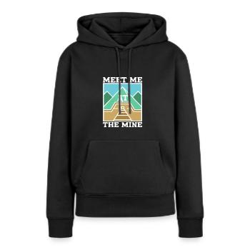 Mine Minenarbeiter - Frauen Premium Bio Hoodie - Schwarz - Vorne - Julia (174cm)