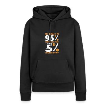 Les collectionneurs de pièces collectent des pièces - Sweat à capuche Premium bio Femme - noir - Devant - Julia (174cm)