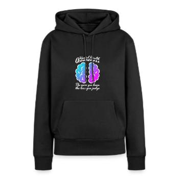 Santé mentale Mentale Gesundheit - Sweat à capuche Premium bio Femme - noir - Devant - Julia (174cm)