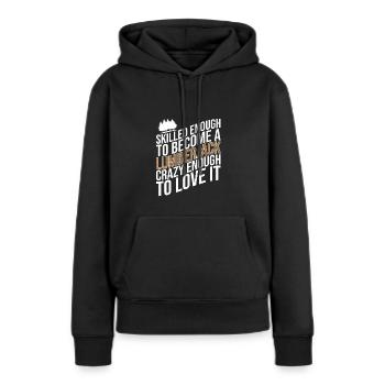 Bûcheron Bûcheron Tronçonneuse - Sweat à capuche Premium bio Femme - noir - Devant - Julia (174cm)