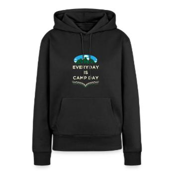 Everyday Is Camp Day Camping Naturliebhaber Camper - Frauen Premium Bio Hoodie - Schwarz - Vorne - Julia (174cm)