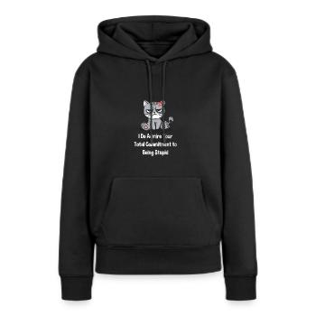 Ich bewundere Ihr Engagement lustiger sarkastisch - Frauen Premium Bio Hoodie - Schwarz - Vorne - Julia (174cm)